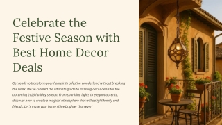 Celebrate the Festive Season with Best Home Decor Deals
