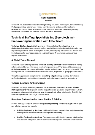 Technical Staffing Specialists Inc