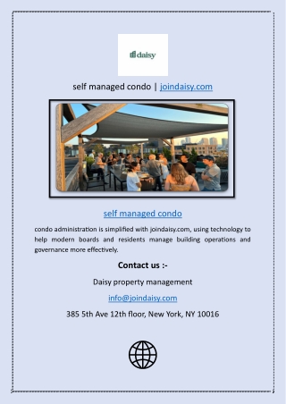 self managed condo | joindaisy.com