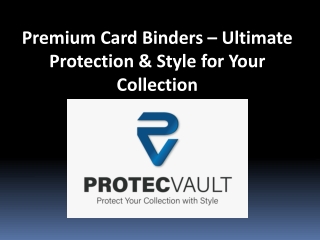 Premium Card Binders – Ultimate Protection & Style for Your Collection