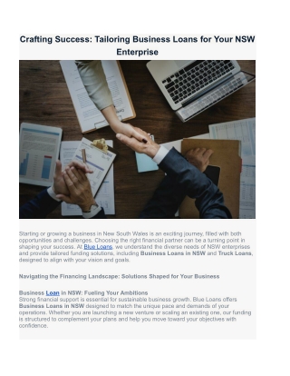 Small Business Loans in Sydney