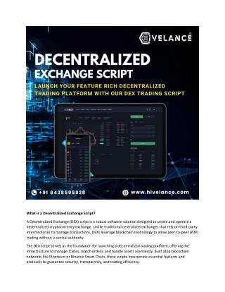 How Does a DEX Exchange Script Help Businesses Launch a Profitable Platform