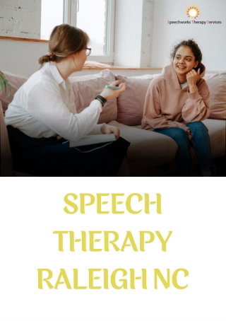 Expert Speech Therapy Raleigh NC – Helping Children & Adults