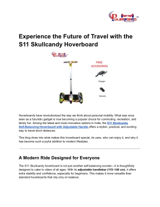 S11 Skullcandy Hoverboard with Handle – Best in India