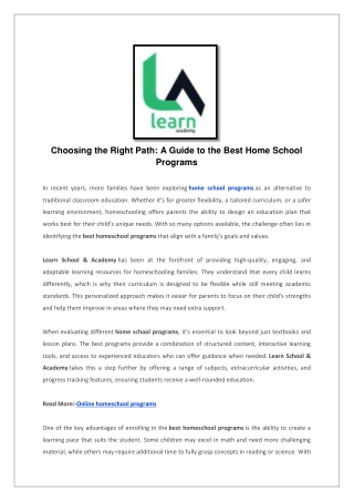 Choosing the Right Path