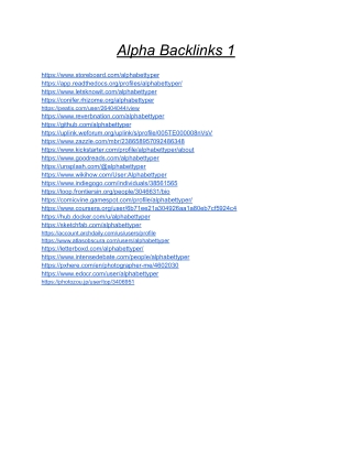 Alpha Backlinks 1