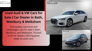 Used Audi & VW Cars for Sale  Car Dealer in Bath, Westbury & Melksham