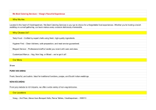 Best veg catering services in visakhapatnam with price