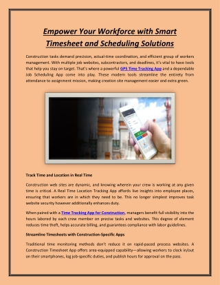 Empower Your Workforce with Smart Timesheet and Scheduling Solutions