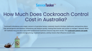 How much does cockroach control cost in Australia?