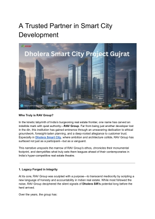 A Trusted Partner in Smart City Development