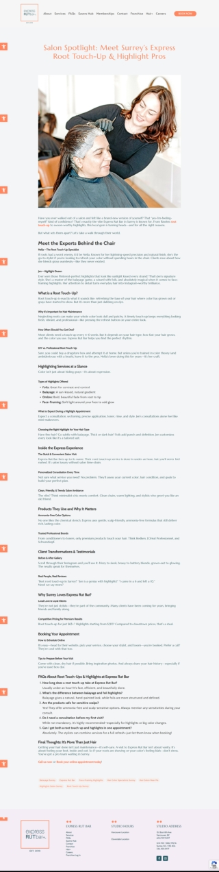 Salon Spotlight Meet Surrey’s Express Root Touch-Up & Highlight Pros