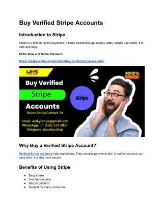 The Best Places to Buying Verified Stripe Accounts In This Year