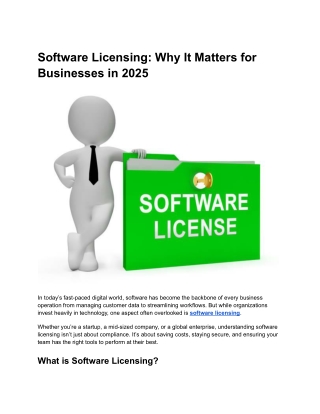 Software Licensing_ Why It Matters for Businesses in 2025