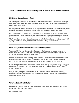 What is Technical SEO