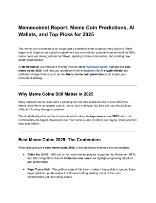 Memecoinist, we aim to provide readers with reliable and timely memecoin news
