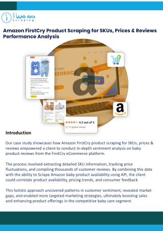 Amazon FirstCry Product Scraping for SKUs, Prices & Reviews Performance Analysis