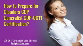 Cloudera CDP-0011 Exam: Syllabus Breakdown & Sample Question