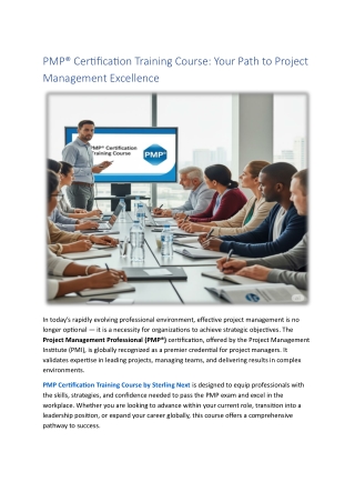 PMP® Certification Training Course