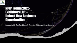 NIGP Forum 2025 Exhibitors List – Connect with Verified Contacts via VisitorsLis