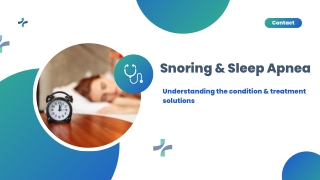Snoring & Sleep Apnea: Causes, Risks, and Treatment Solutions