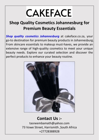 Shop quality cosmetics Johannesburg 1