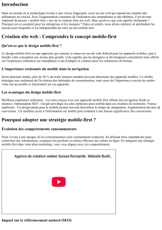 Créer un site mobile-first : pourquoi est-ce essentiel ?