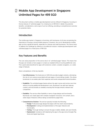 Mobile App Development in Singapore_ Unlimited Pages for 499 SGD