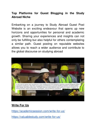 Top Platforms for Guest Blogging in the Study Abroad Niche