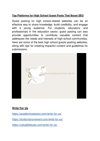 Top Platforms for High School Guest Posts That Boost SEO