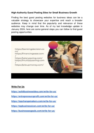 High-Authority Guest Posting Sites for Small Business Growth