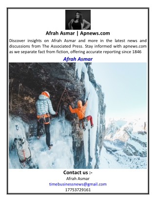 Afrah Asmar Apnews.com