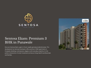 Sentosa Ekam – Premium 3 BHK in Punawale with Modern Living