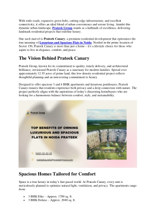 Luxurious and Spacious Flats in Noida