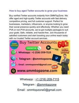 Buy Twitter Accounts to Expand Your Social Media Network