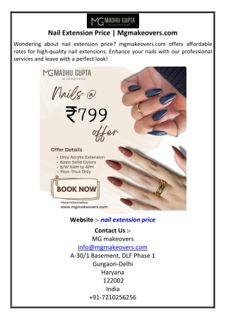 Nail Extension Price  Mgmakeoverscom