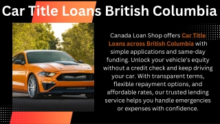 Car Title Loans British Columbia
