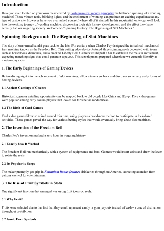 Spinning History: The Origin of Slot Machines