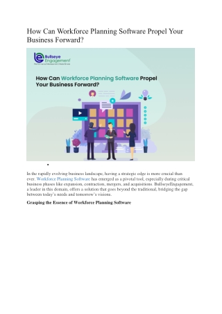 Workforce Planning software