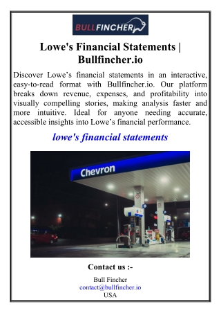 Lowe's Financial Statements | Bullfincher.io