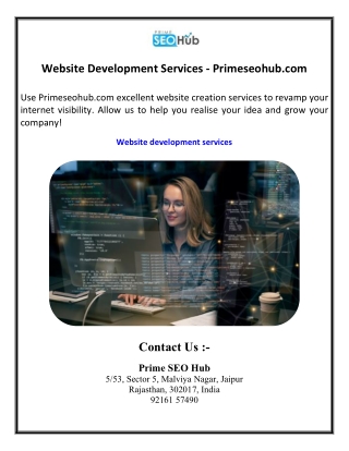 Website Development Services - Primeseohub.com