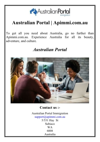 Australian Portal | Apimmi.com.au
