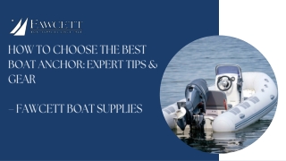 How to Choose the Best Boat Anchor Expert Tips & Gear – Fawcett Boat Supplies