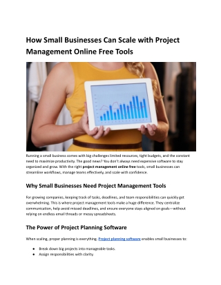 How Small Businesses Can Scale with Project Management Online Free Tools