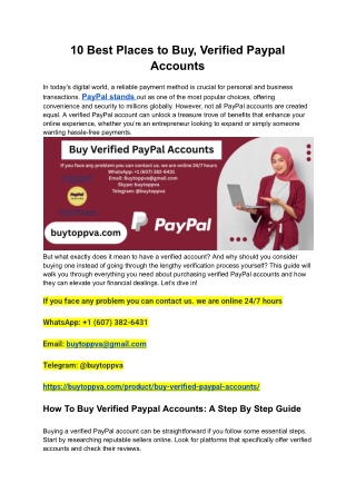 10 Best Places to Buy, Verified Paypal Accounts