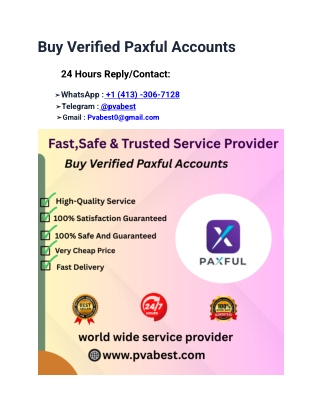 How To Buy Verified Paxful Accounts USA 2025