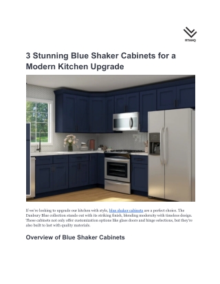 3 Stunning Blue Shaker Cabinets for a Modern Kitchen Upgrade