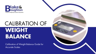 Calibration of Weight Balance Guide for Accurate Scales