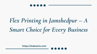 Flex Printing in Jamshedpur – A Smart Choice for Every Business