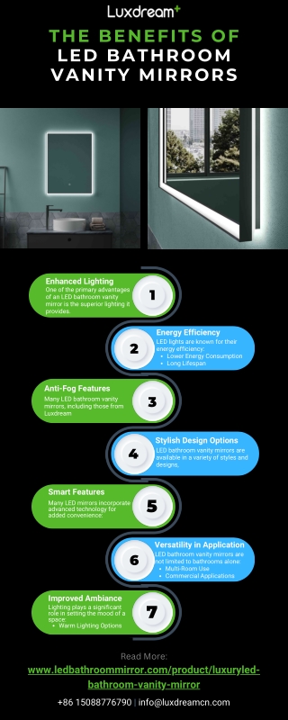 LED Bathroom Vanity Mirrors Advantages [Infographic]